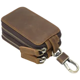 Genuine leather multifunctional key chain