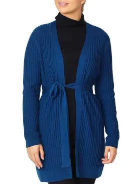 Blanca Blue Ribbed Cardigan