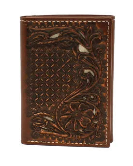 Embossed Edge Tri-Fold Wallet