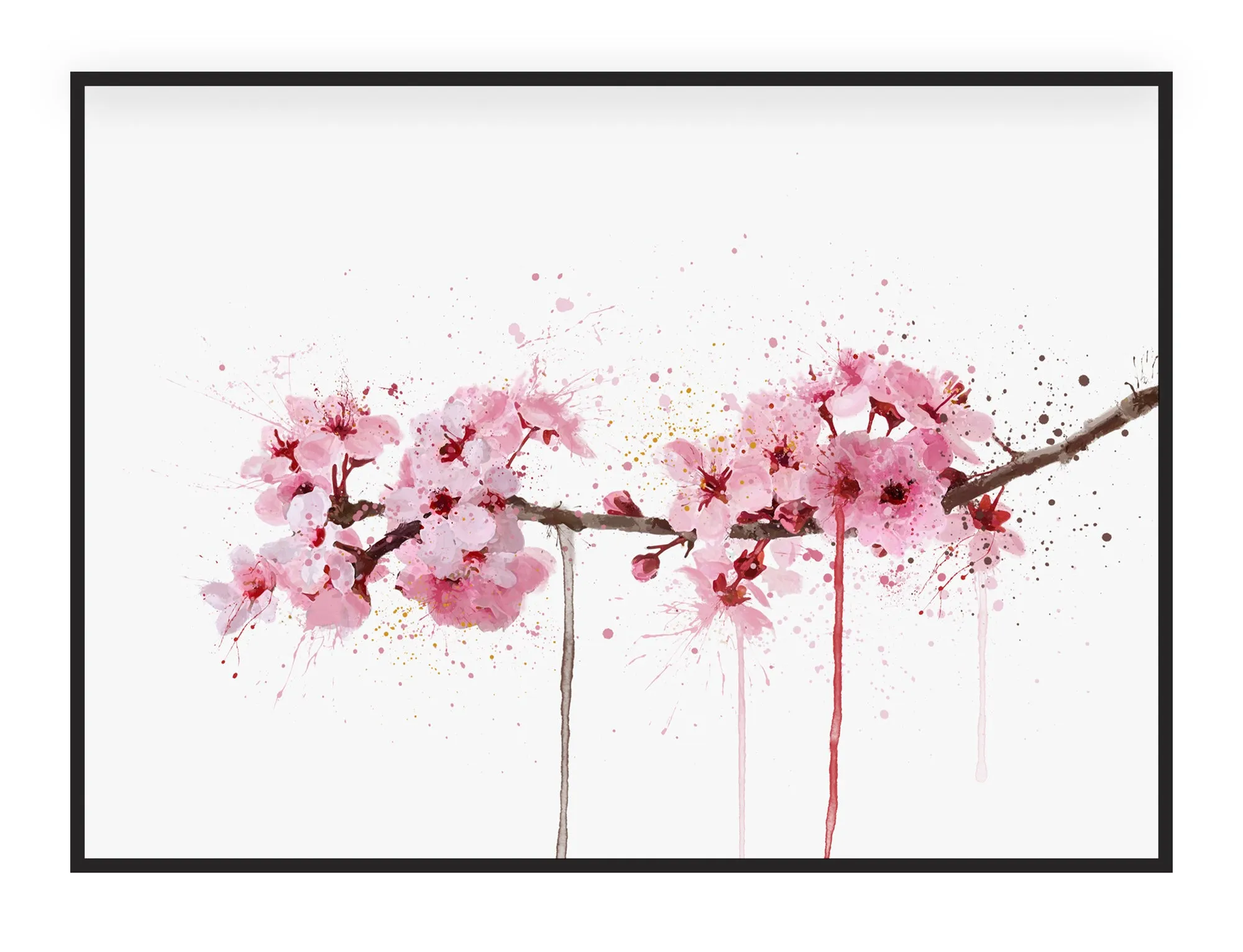 Flower Wall Art Print 'Cherry Blossom' (Horizontal)