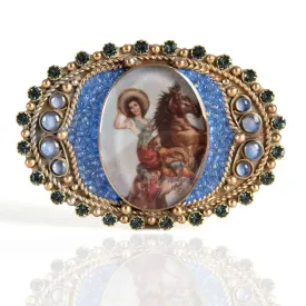 Goddess Image Buckle - Cowgirl Sky Blue