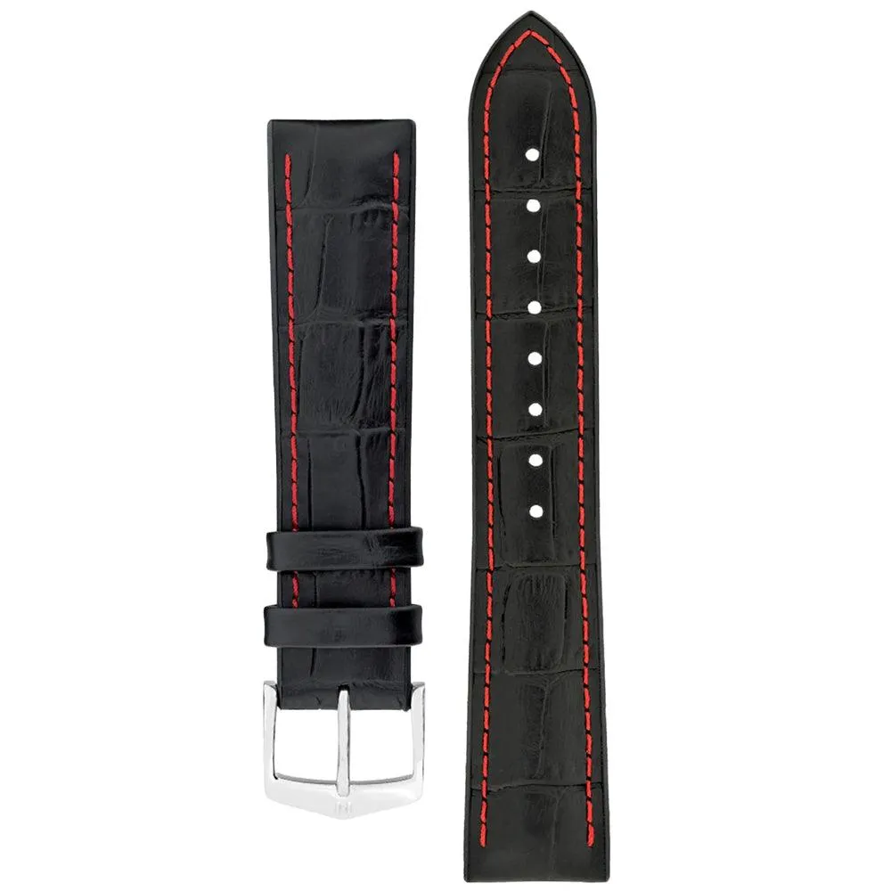 Hirsch GEORGE Alligator Embossed Performance Watch Strap