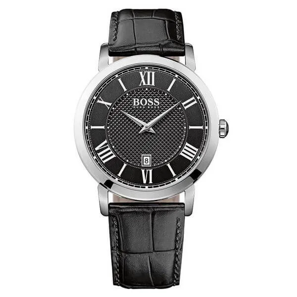 Hugo Boss Men's 1513137 Boss Black Leather Quartz Watch