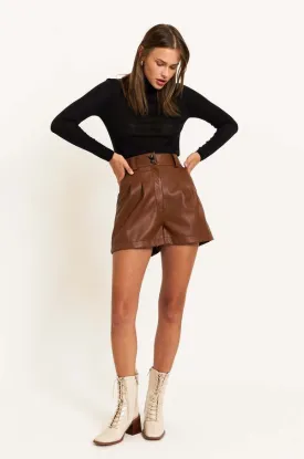 Indigo Shorts | Cognac