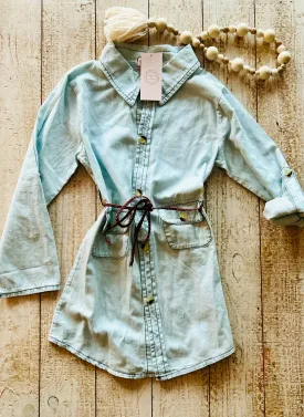 Jean Dress with Brown Belt