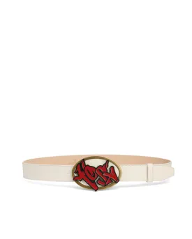 Kosa Belt White Leather