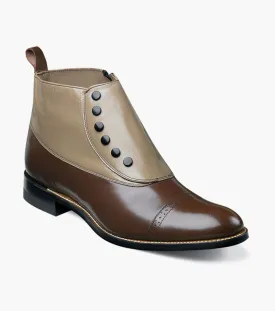 Madison Spectator Spat Cap Toe Boot-Brown Multi | STACY ADAMS