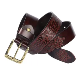 Men's Gothic Embossed Belt