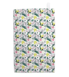 miffy floral expression pattern tea towel