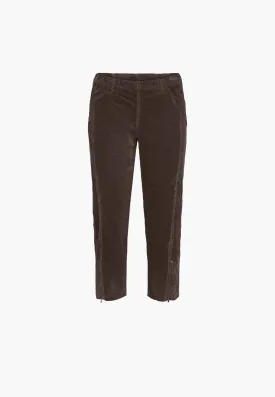 Piper Regular corduroy Crop - Brown