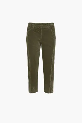 Piper Regular corduroy Crop - Dried Olive